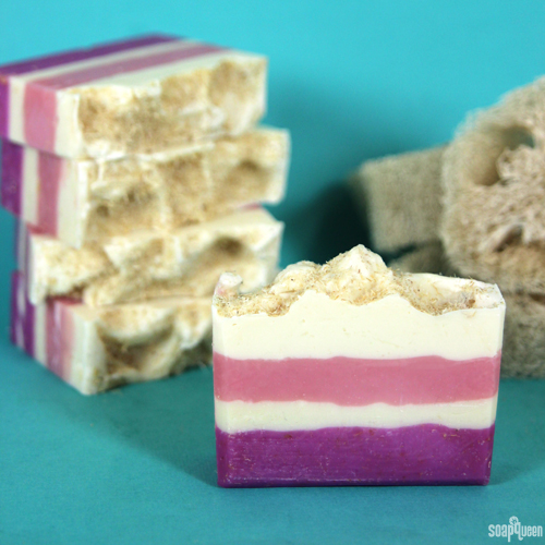 Layered Lilac Loofah Cold Process Soap Queen